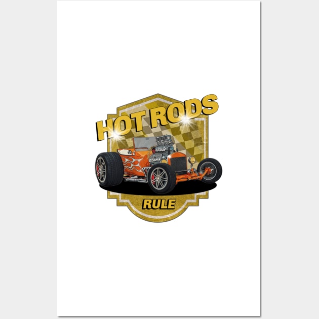 Hot Rods Rule Wall Art by Wilcox PhotoArt